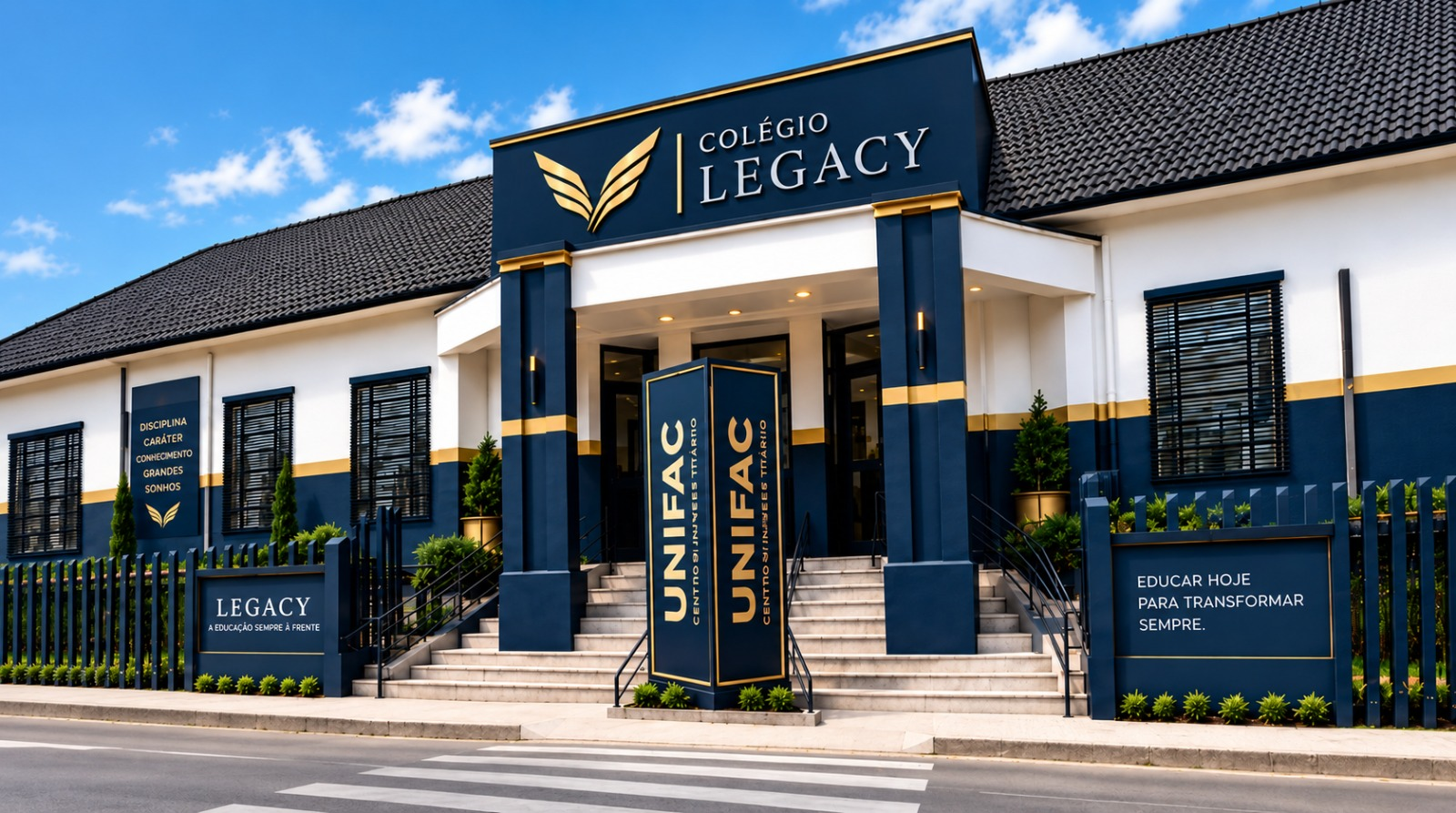 Fachada do Colégio Legacy Botucatu